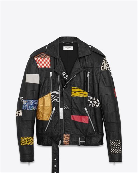 ysl leather jacket patches|YSL leather jacket vintage.